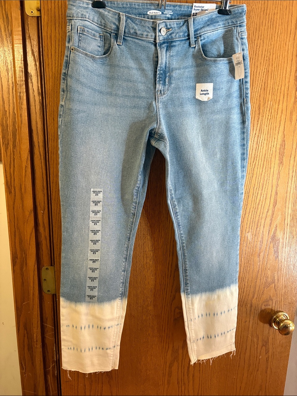Old Navy Dip-Dye Rockstar Super Skinny Mid Rise Ankle Jeans
